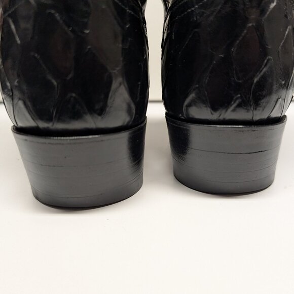 Rare El Dorado Vintage Pre-Ban Black Anteater Boots 10.5D - Picture 11 of 12